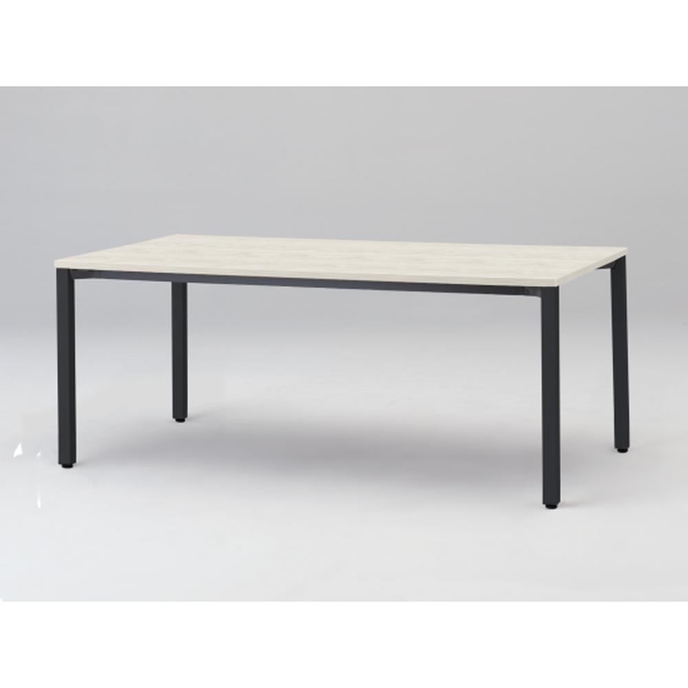 アクトリンク ミーティングテーブル 角型 配線キャップなし アジャスター脚 W1800×D900×H720　JPM-1809HNA-TH　［TH：天板 61/アッシュドパインL×脚 T1/サテンブラックT］