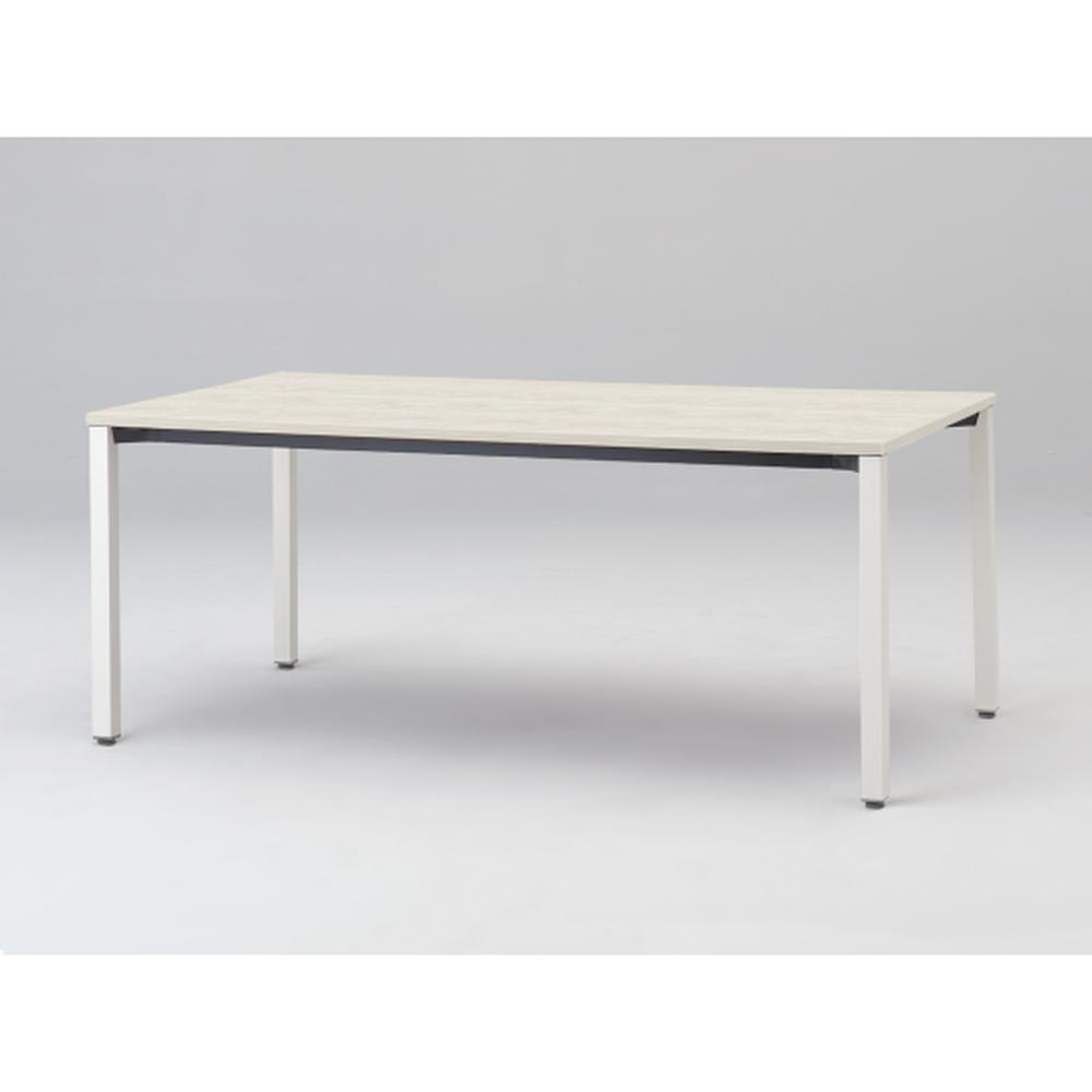 アクトリンク ミーティングテーブル 角型 配線キャップなし アジャスター脚 W1800×D900×H720　JPM-1809HNA-WH　［WH：天板 61/アッシュドパインL×脚 W9/ホワイトW］