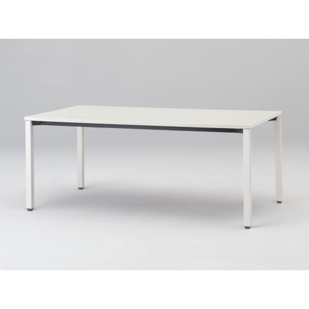 アクトリンク ミーティングテーブル 角型 配線キャップなし アジャスター脚 W1800×D900×H720　JPM-1809HNA-WL　［WL：天板 W9/ホワイトW×脚 W9/ホワイトW］