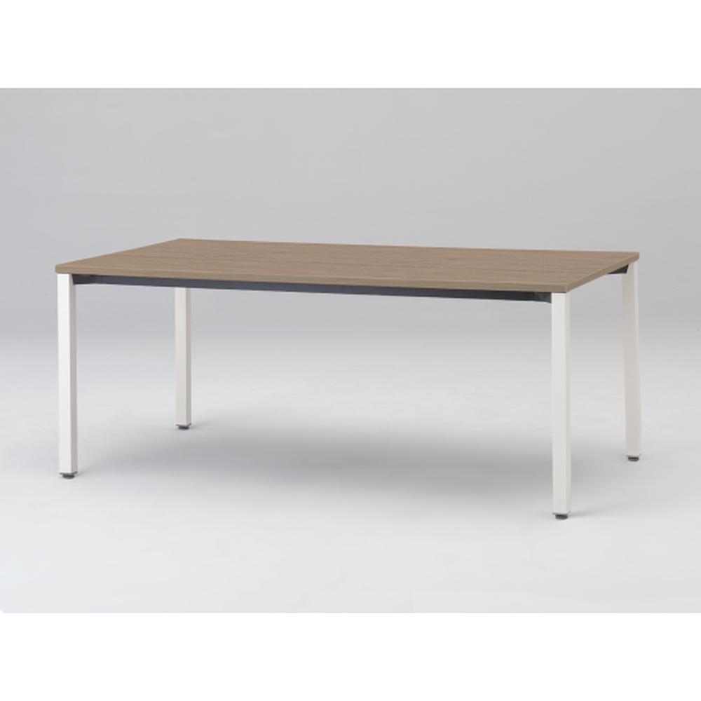 アクトリンク ミーティングテーブル 角型 配線キャップなし アジャスター脚 W1800×D900×H720　JPM-1809HNA-WM　［WM：天板 71/アッシュドオークM×脚 W9/ホワイトW］