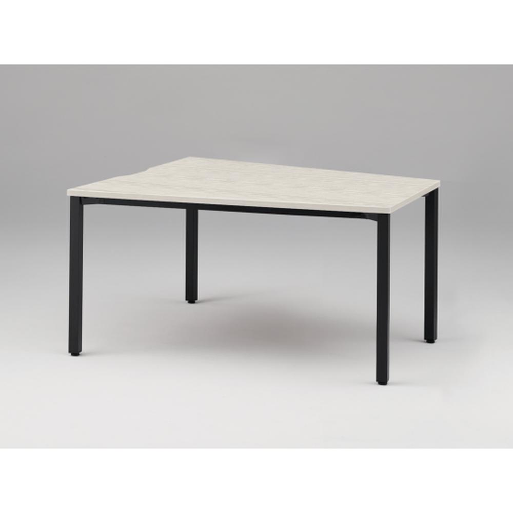 アクトリンク ミーティングテーブル 台形型 配線キャップなし アジャスター脚 W1800×D1200/800×H720　JPM-1812TNA-TH　［TH：天板 61/アッシュドパインL×脚 T1/サテンブラックT］