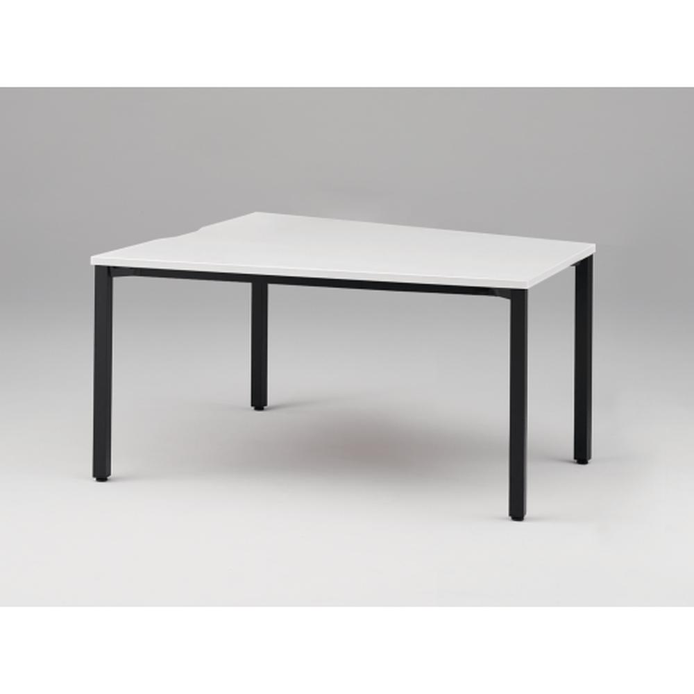 アクトリンク ミーティングテーブル 台形型 配線キャップなし アジャスター脚 W1800×D1200/800×H720　JPM-1812TNA-TL　［TL：天板 W9/ホワイトW×脚 T1/サテンブラックT］