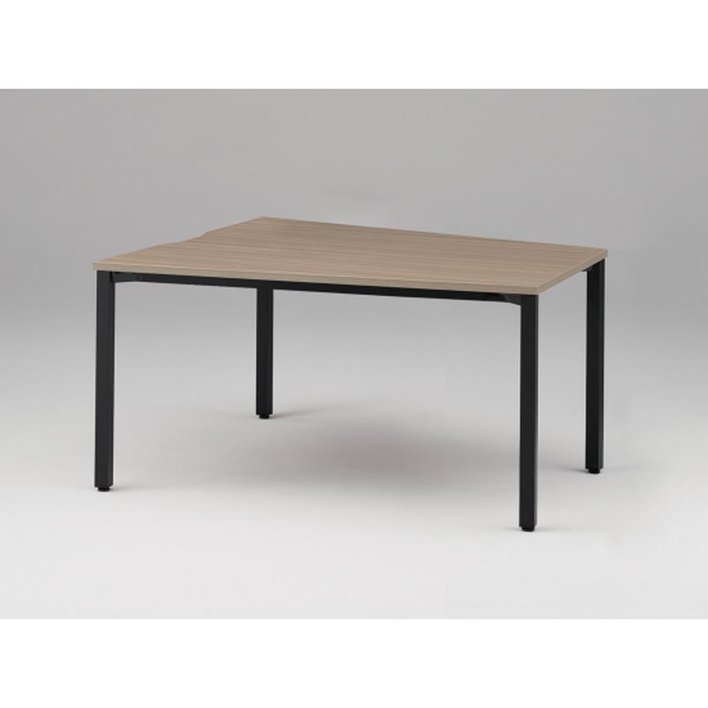 アクトリンク ミーティングテーブル 台形型 配線キャップなし アジャスター脚 W1800×D1200/800×H720　JPM-1812TNA-TM　［TM：天板 71/アッシュドオークＭ×脚 T1/サテンブラックT］