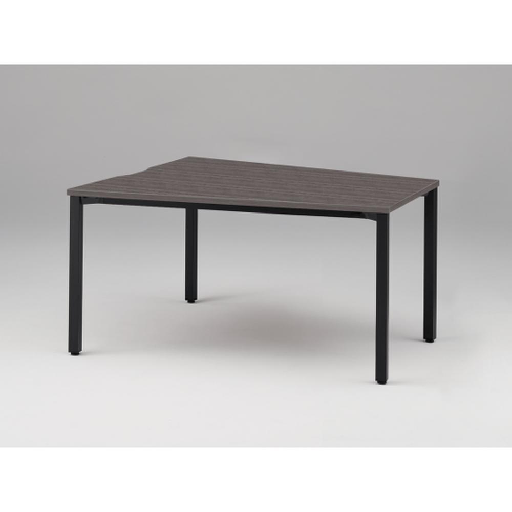 アクトリンク ミーティングテーブル 台形型 配線キャップなし アジャスター脚 W1800×D1200/800×H720　JPM-1812TNA-TR　［TR：天板 81/アッシュドオークD×脚 T1/サテンブラックT］