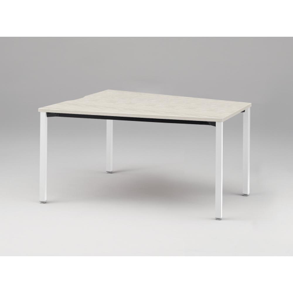 アクトリンク ミーティングテーブル 台形型 配線キャップなし アジャスター脚 W1800×D1200/800×H720　JPM-1812TNA-WH　［WH：天板 61/アッシュドパインL×脚 W9/ホワイトW］