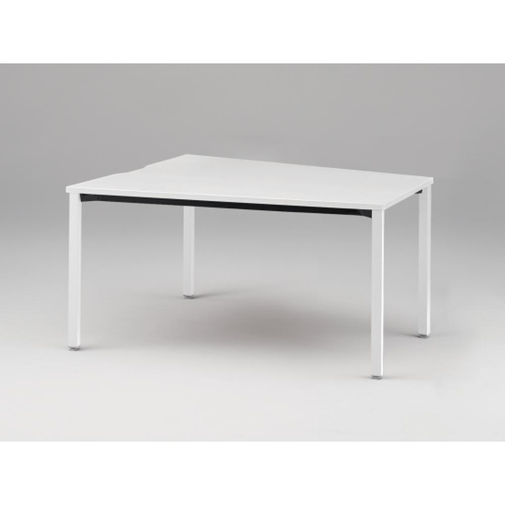 アクトリンク ミーティングテーブル 台形型 配線キャップなし アジャスター脚 W1800×D1200/800×H720　JPM-1812TNA-WL　［WL：天板 W9/ホワイトW×脚 W9/ホワイトW］