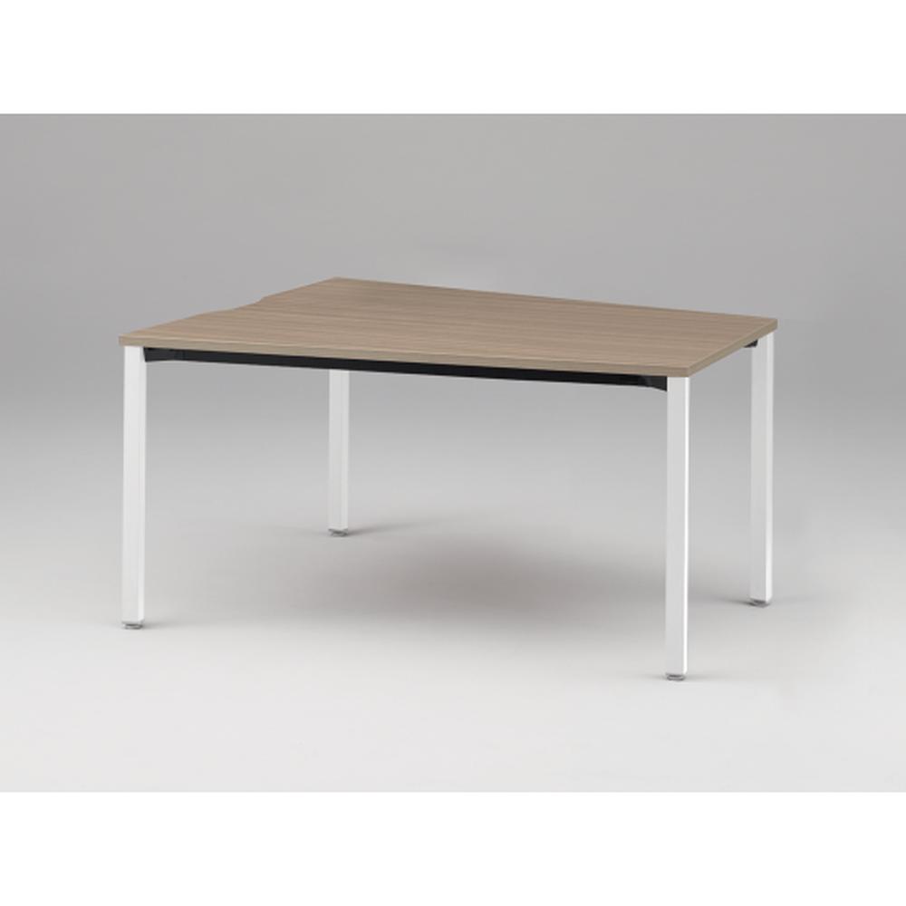 アクトリンク ミーティングテーブル 台形型 配線キャップなし アジャスター脚 W1800×D1200/800×H720　JPM-1812TNA-WM　［WM：天板 71/アッシュドオークM×脚 W9/ホワイトW］