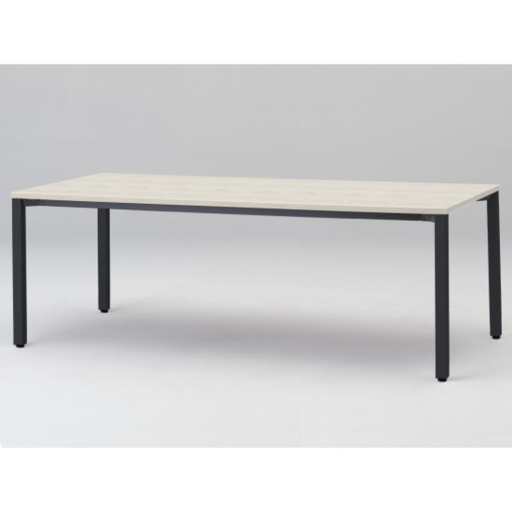 アクトリンク ミーティングテーブル 角型 配線キャップなし アジャスター脚 W2100×D900×H720　JPM-2109HNA-TH　［TH：天板 61/アッシュドパインL×脚 T1/サテンブラックT］