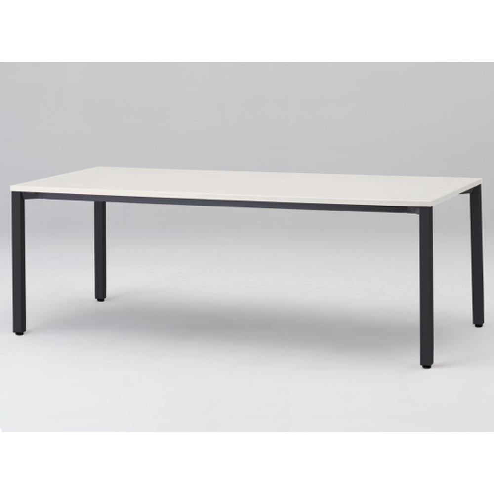 アクトリンク ミーティングテーブル 角型 配線キャップなし アジャスター脚 W2100×D900×H720　JPM-2109HNA-TL　［TL：天板 W9/ホワイトW×脚 T1/サテンブラックT］