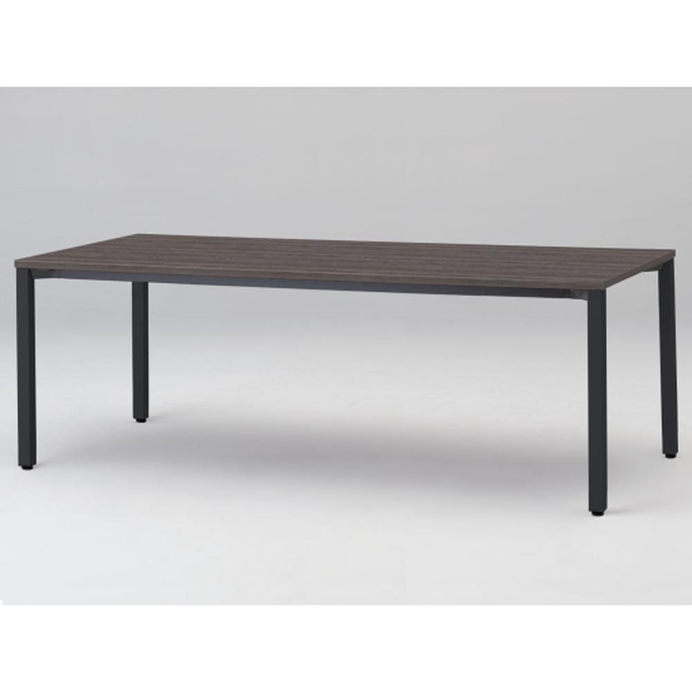 アクトリンク ミーティングテーブル 角型 配線キャップなし アジャスター脚 W2100×D900×H720　JPM-2109HNA-TR　［TR：天板 81/アッシュドオークD×脚 T1/サテンブラックT］