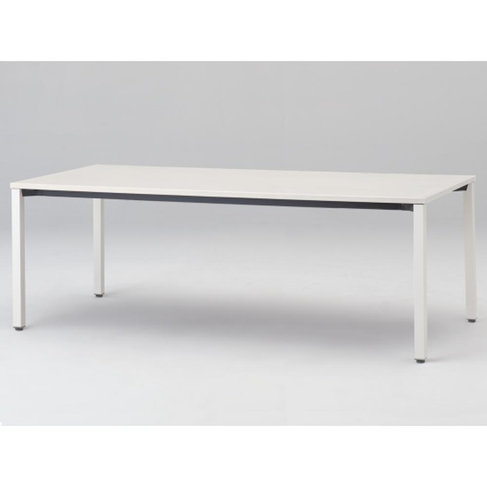 アクトリンク ミーティングテーブル 角型 配線キャップなし アジャスター脚 W2100×D900×H720　JPM-2109HNA-WL　［WL：天板 W9/ホワイトW×脚 W9/ホワイトW］