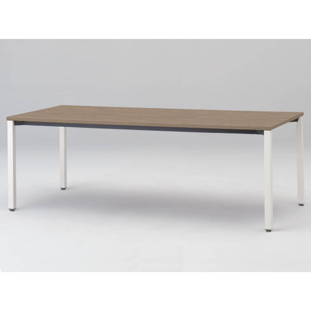 アクトリンク ミーティングテーブル 角型 配線キャップなし アジャスター脚 W2100×D900×H720　JPM-2109HNA-WM　［WM：天板 71/アッシュドオークM×脚 W9/ホワイトW］