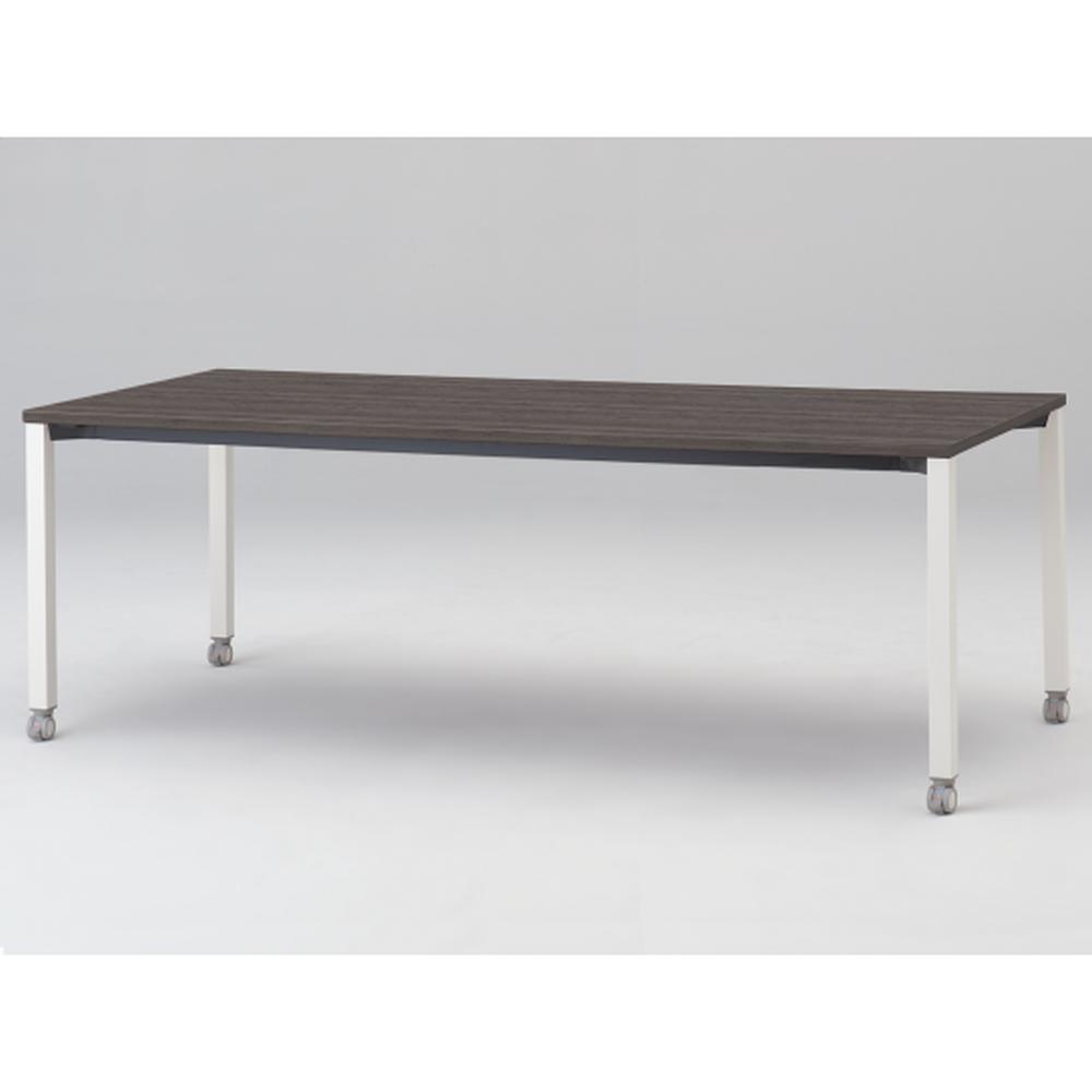 アクトリンク ミーティングテーブル 角型 配線キャップなし キャスター脚 W2100×D900×H720　JPM-2109HNC-WR　［WR：天板 81/アッシュドオークD×脚 W9/ホワイトW］