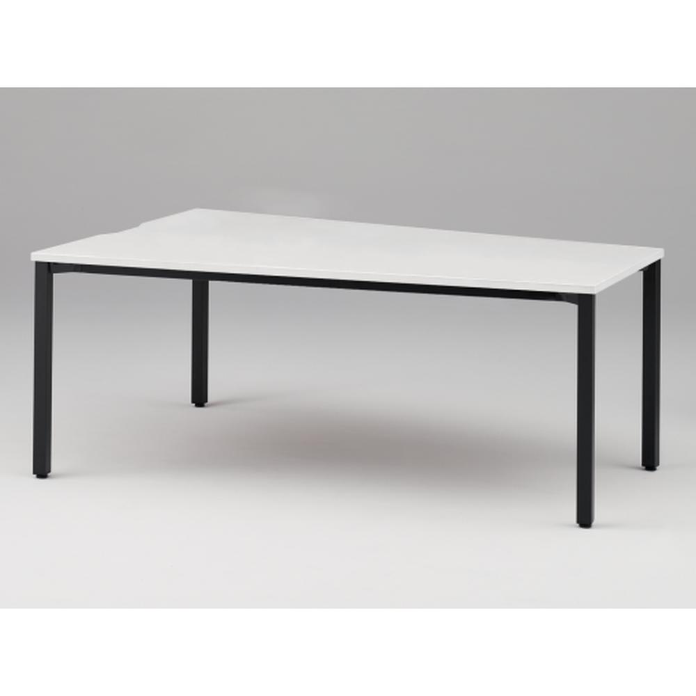 アクトリンク ミーティングテーブル 台形型 配線キャップなし アジャスター脚 W2400×D1200/800×H720　JPM-2412TNA-TL　［TL：天板 W9/ホワイトW×脚 T1/サテンブラックT］