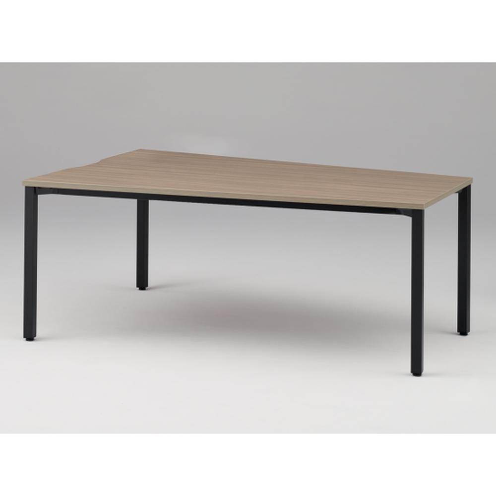 アクトリンク ミーティングテーブル 台形型 配線キャップなし アジャスター脚 W2400×D1200/800×H720　JPM-2412TNA-TM　［TM：天板 71/アッシュドオークＭ×脚 T1/サテンブラックT］