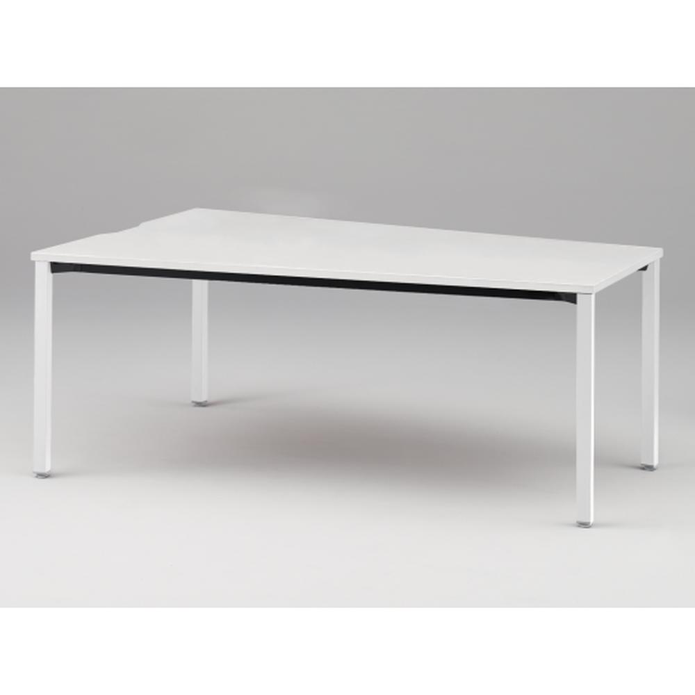 アクトリンク ミーティングテーブル 台形型 配線キャップなし アジャスター脚 W2400×D1200/800×H720　JPM-2412TNA-WL　［WL：天板 W9/ホワイトW×脚 W9/ホワイトW］