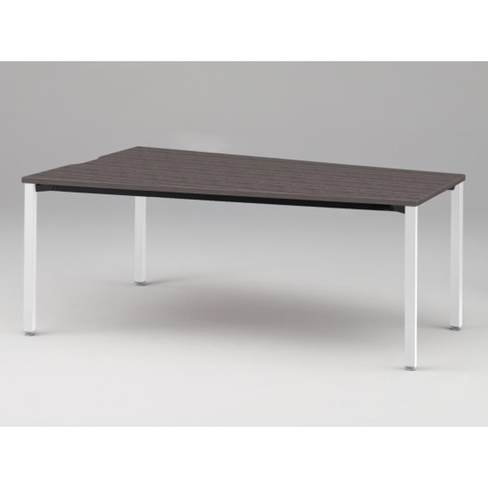 アクトリンク ミーティングテーブル 台形型 配線キャップなし アジャスター脚 W2400×D1200/800×H720　JPM-2412TNA-WR　［WR：天板 81/アッシュドオークD×脚 W9/ホワイトW］