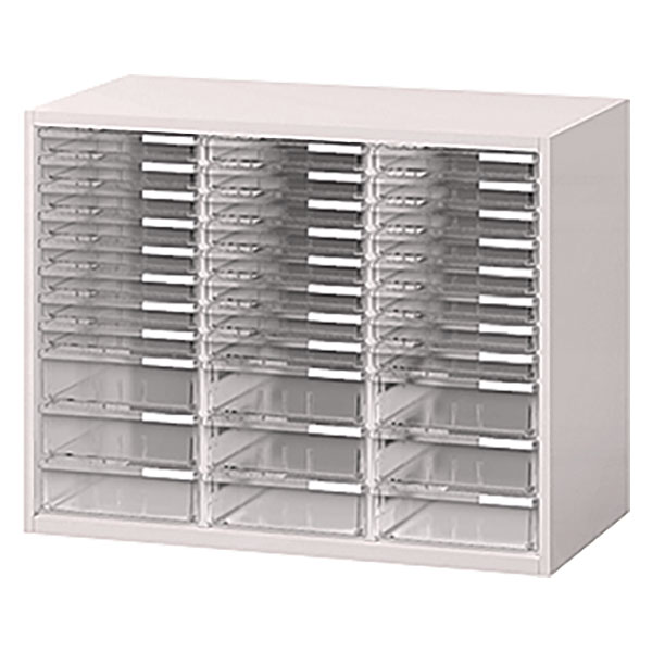 シンラインキャビネット クリスタルトレイ型 上段用 HTM-069KAF-WE 上段用 W900 × D450 [ ライトグレーW / ホワイトグレーW ]