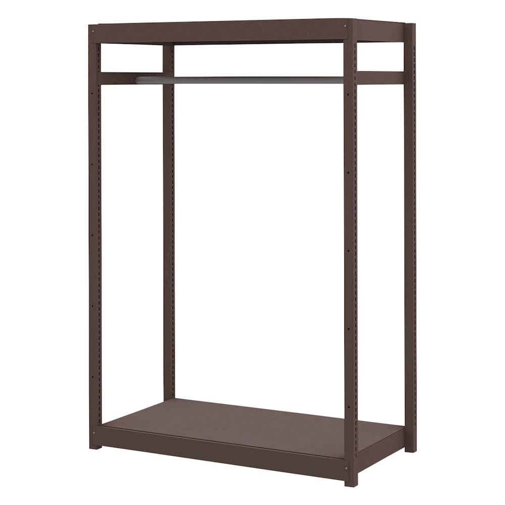 コモンファニチャー　CUSH-126GSAH-H　シェルフ ハンガーパイプタイプ 単体型　W1200×D600×H1800［ブラウン］