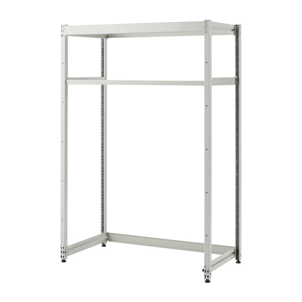 コモンファニチャー　CUSH-126GSAK-W　シェルフ 下段オープンタイプ 単体型　W1200×D600×H1800［ホワイトグレー］