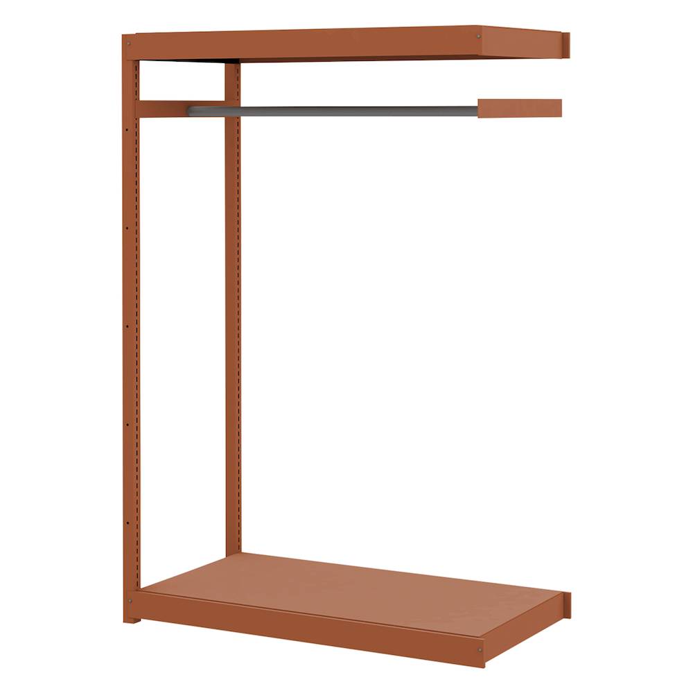 コモンファニチャー　CUSH-126TSAH-R　シェルフ ハンガーパイプタイプ 連増型　W1200×D600×H1800［オレンジ］