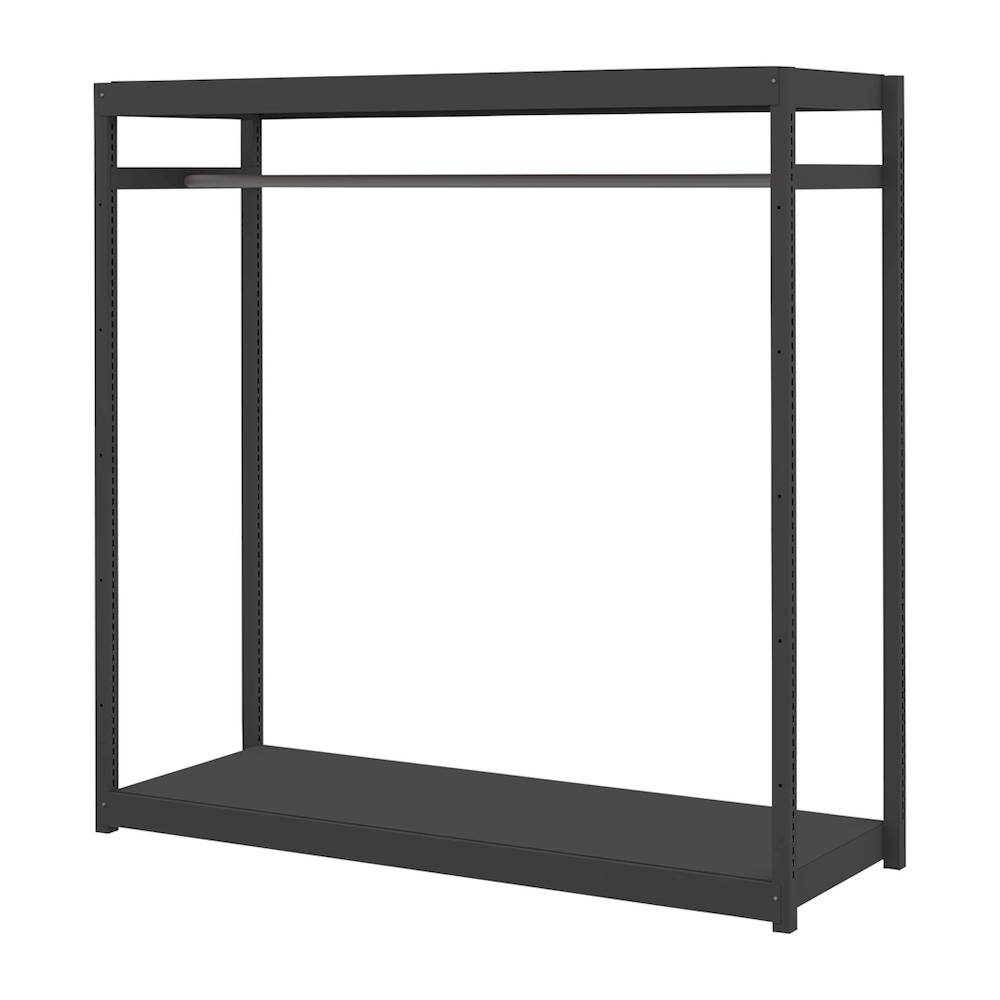 コモンファニチャー　CUSH-186GSAH-T　シェルフ ハンガーパイプタイプ 単体型　W1800×D600×H1800［ブラック］