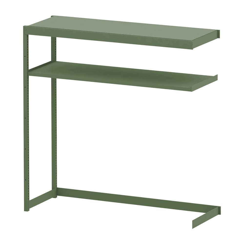 コモンファニチャー　CUSH-186TSAK-Q　シェルフ 下段オープンタイプ 連増型　W1800×D600×H1800［グリーン］