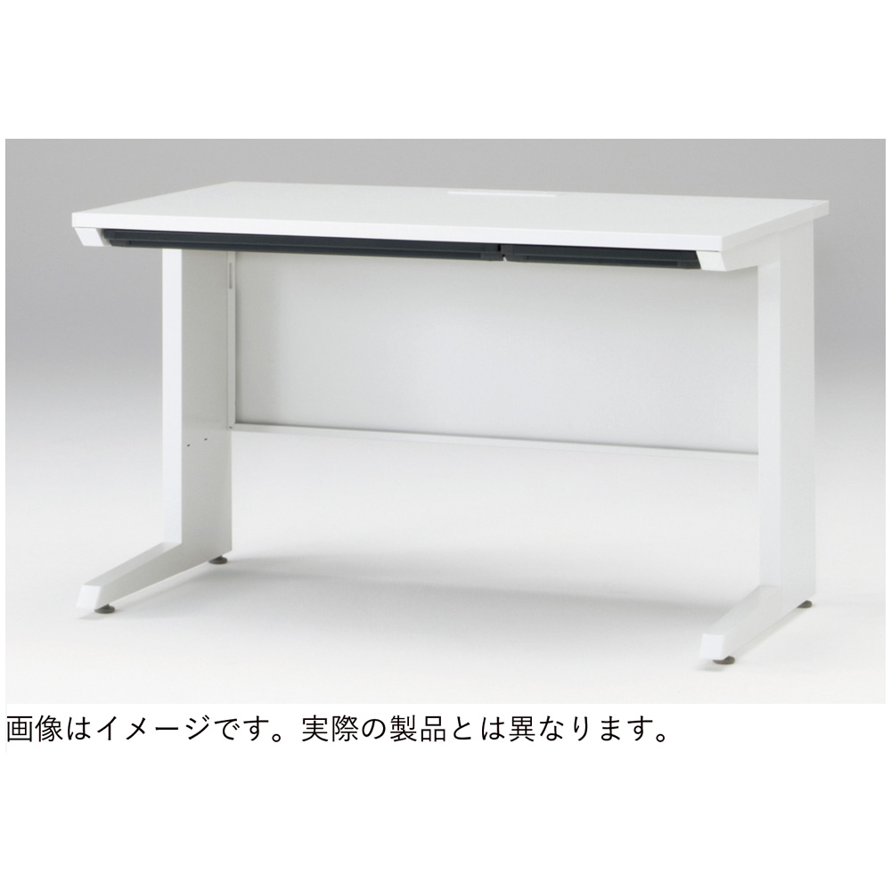 CZRデスク Type S 平机 CZR-076HAS-961  浅型センター引出し付 L脚  W700 × D600 [ 本体: ホワイトW・天板: アッシュドパインL]