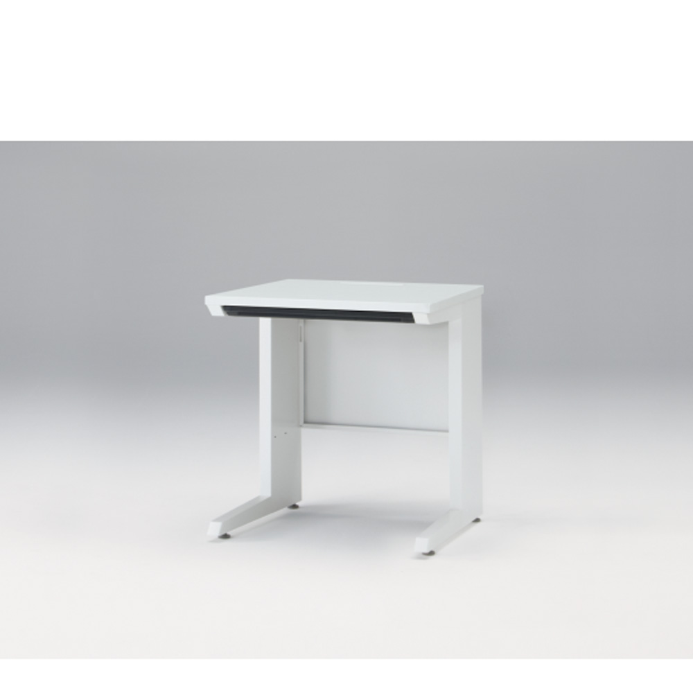 CZRデスク Type S 平机 CZR-076HAS-9W9  浅型センター引出し付 L脚  W700 × D600 [ 本体: ホワイトW・天板: ホワイトW]