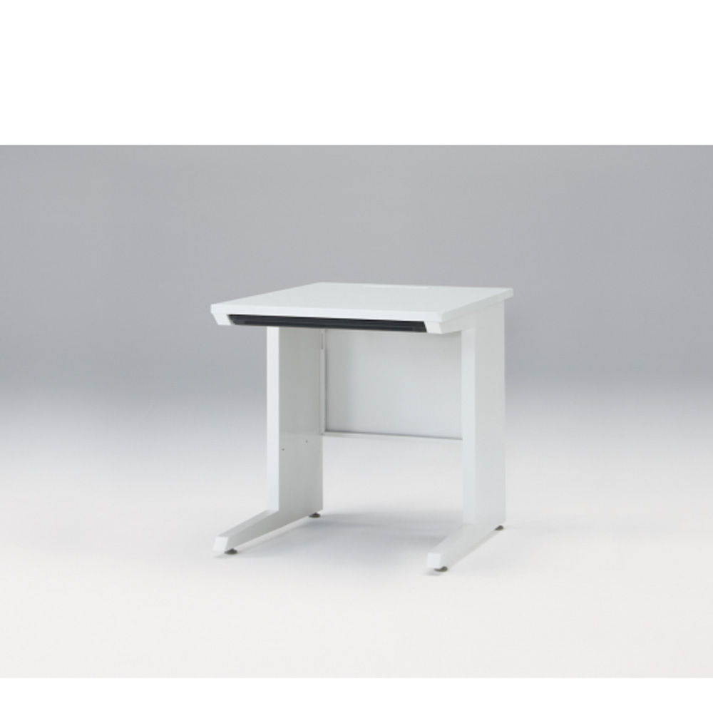 CZRデスク Type S 平机 CZR-078HAS-9W9  浅型センター引出し付 L脚  W700 × D800 [ 本体: ホワイトW・天板: ホワイトW]