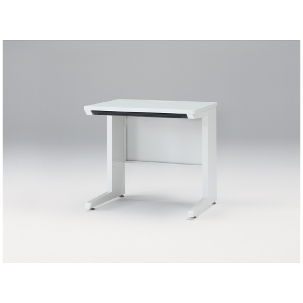 CZRデスク Type S 平机 CZR-086HAS-9W9  浅型センター引出し付 L脚  W800 × D600 [ 本体: ホワイトW・天板: ホワイトW]