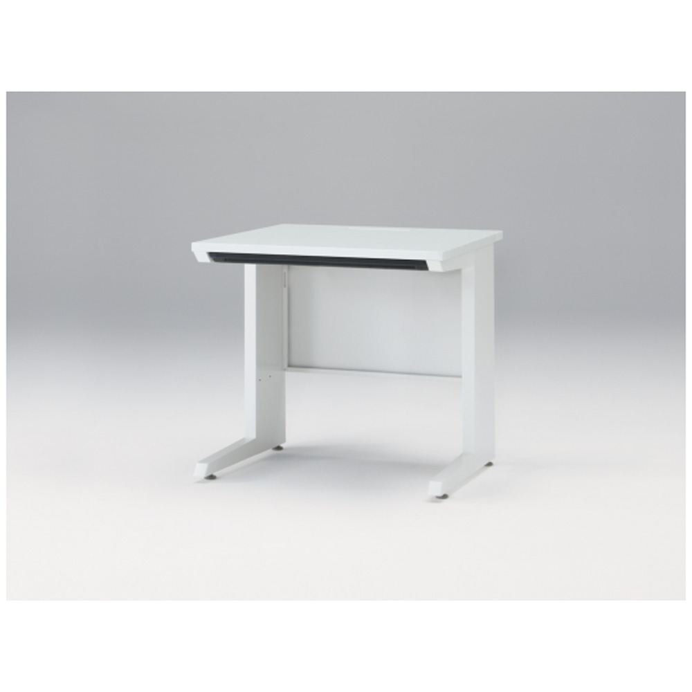 CZRデスク Type S 平机 CZR-087HAS-9W9  浅型センター引出し付 L脚  W800 × D700 [ 本体: ホワイトW・天板: ホワイトW]