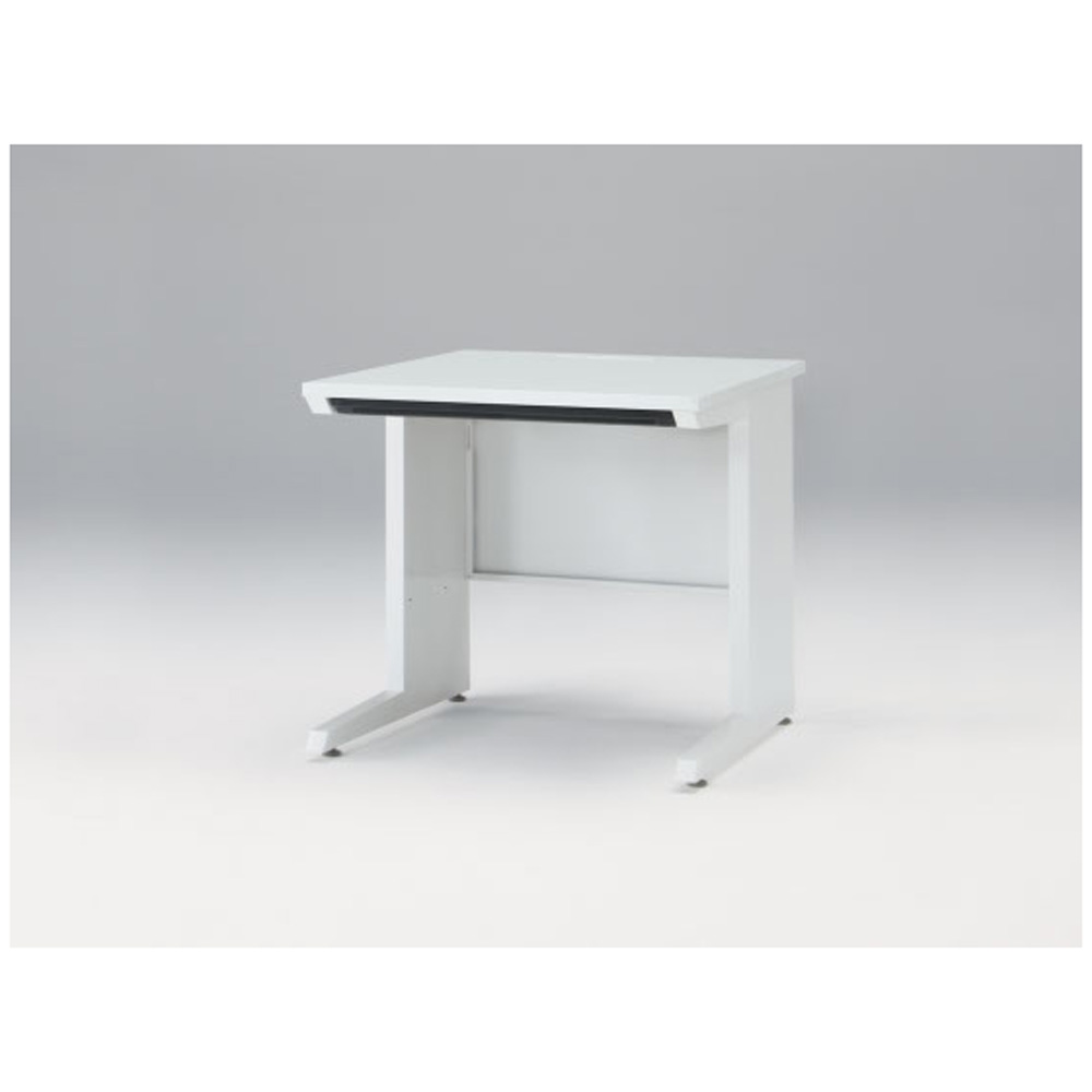 CZRデスク Type S 平机 CZR-088HAS-9W9  浅型センター引出し付 L脚  W800 × D800 [ 本体: ホワイトW・天板: ホワイトW]