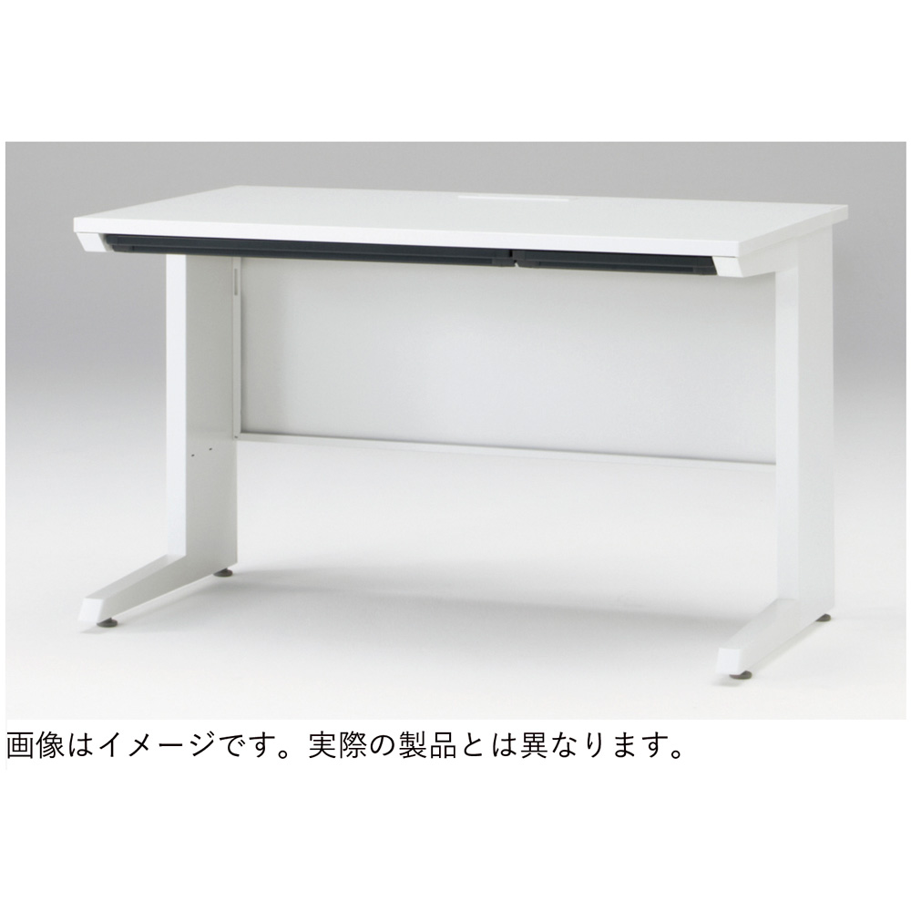 CZRデスク Type S 平机 CZR-088JAS-982  センター引出しなし L脚  W800 × D800 [ 本体: ホワイトW・天板: ブラックウォールナットD]