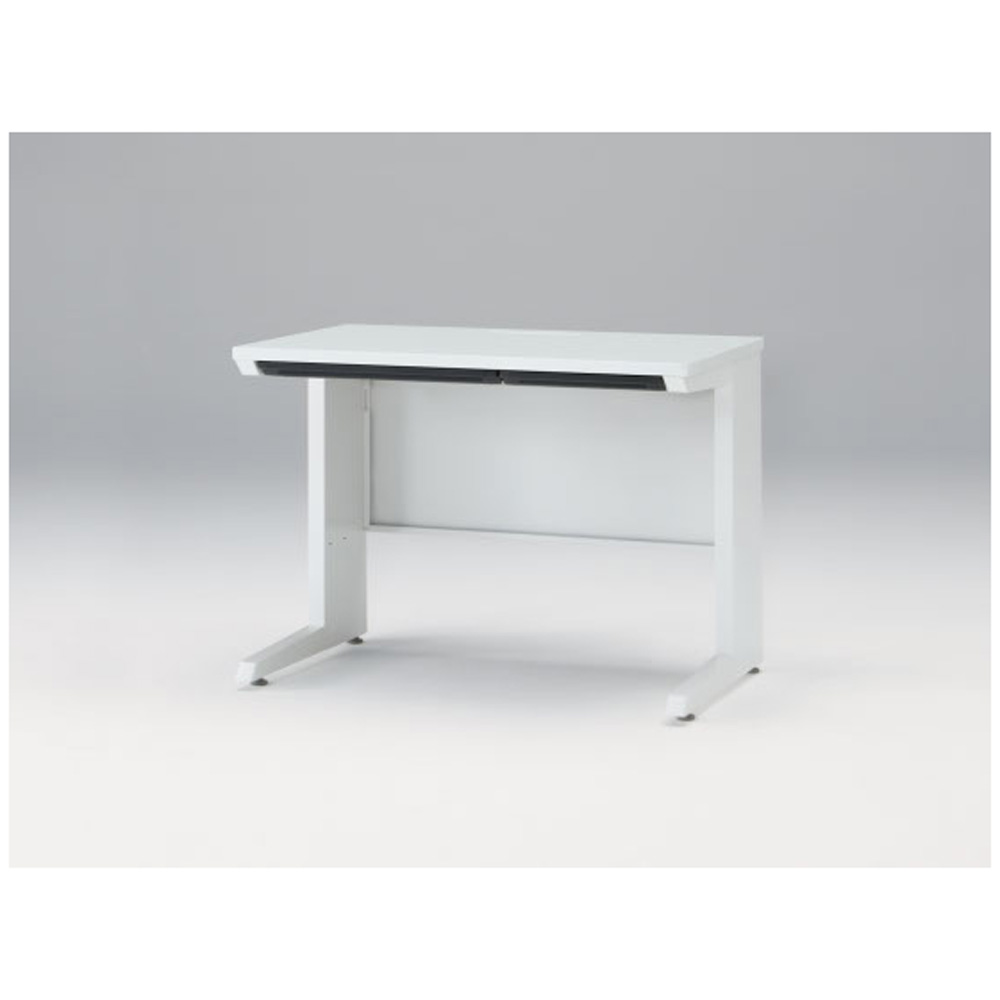 CZRデスク Type S 平机 CZR-106HAS-9W9  浅型センター引出し付 L脚  W1000 × D600 [ 本体: ホワイトW・天板: ホワイトW]