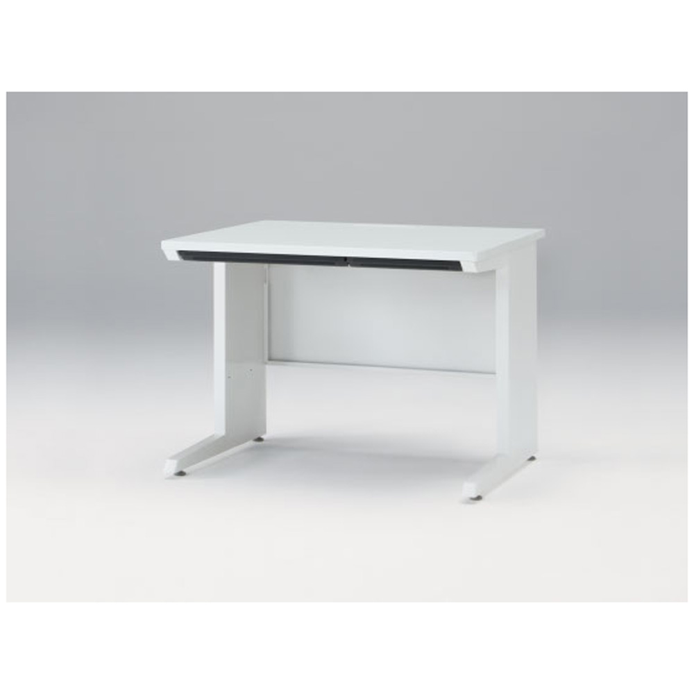 CZRデスク Type S 平机 CZR-108HAS-9W9  浅型センター引出し付 L脚  W1000 × D800 [ 本体: ホワイトW・天板: ホワイトW]