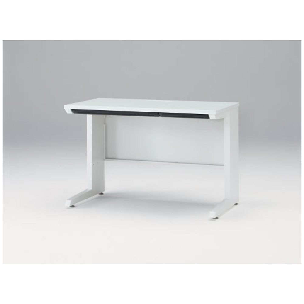 CZRデスク Type S 平机 CZR-116HAS-9W9  浅型センター引出し付 L脚  W1100 × D600 [ 本体: ホワイトW・天板: ホワイトW]