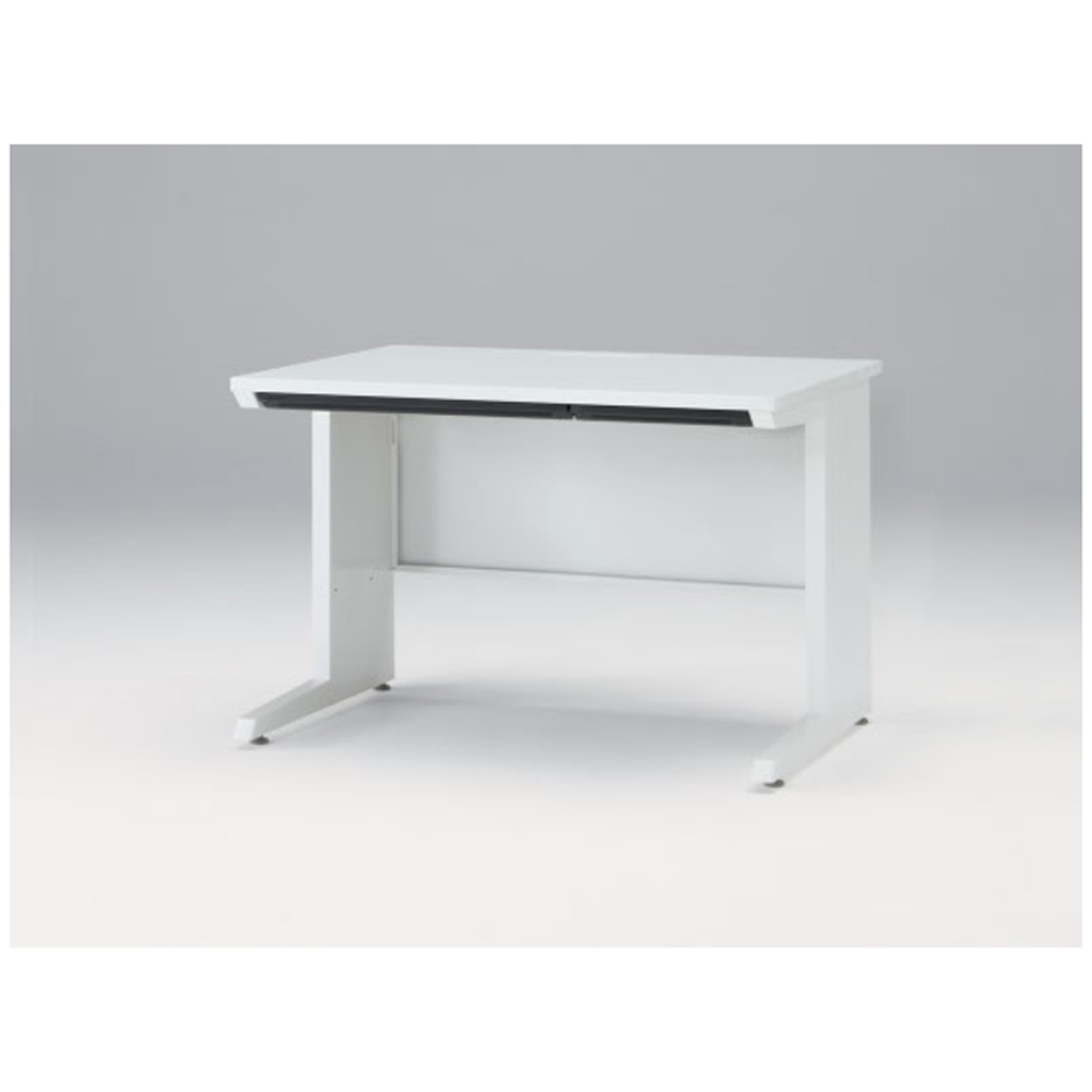 CZRデスク Type S 平机 CZR-118HAS-9W9  浅型センター引出し付 L脚  W1100 × D800 [ 本体: ホワイトW・天板: ホワイトW]