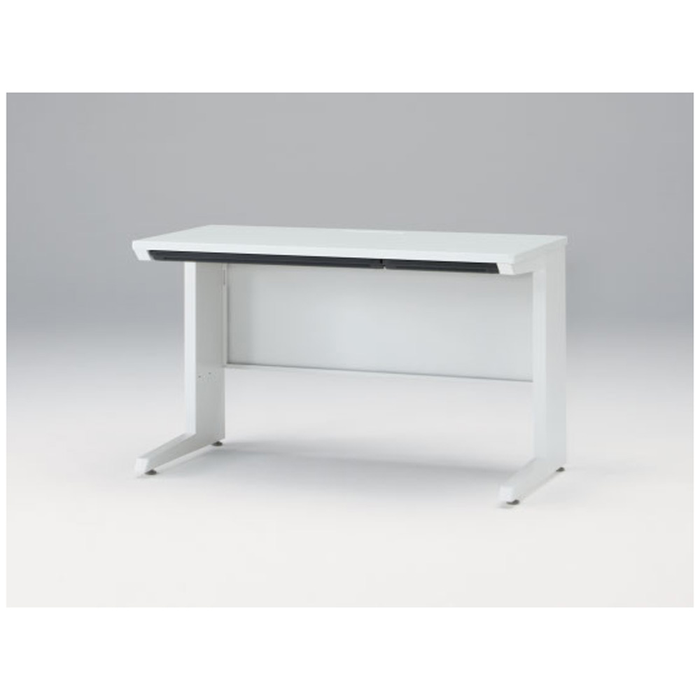 CZRデスク Type S 平机 CZR-126HAS-9W9  浅型センター引出し付 L脚  W1200 × D600 [ 本体: ホワイトW・天板: ホワイトW]