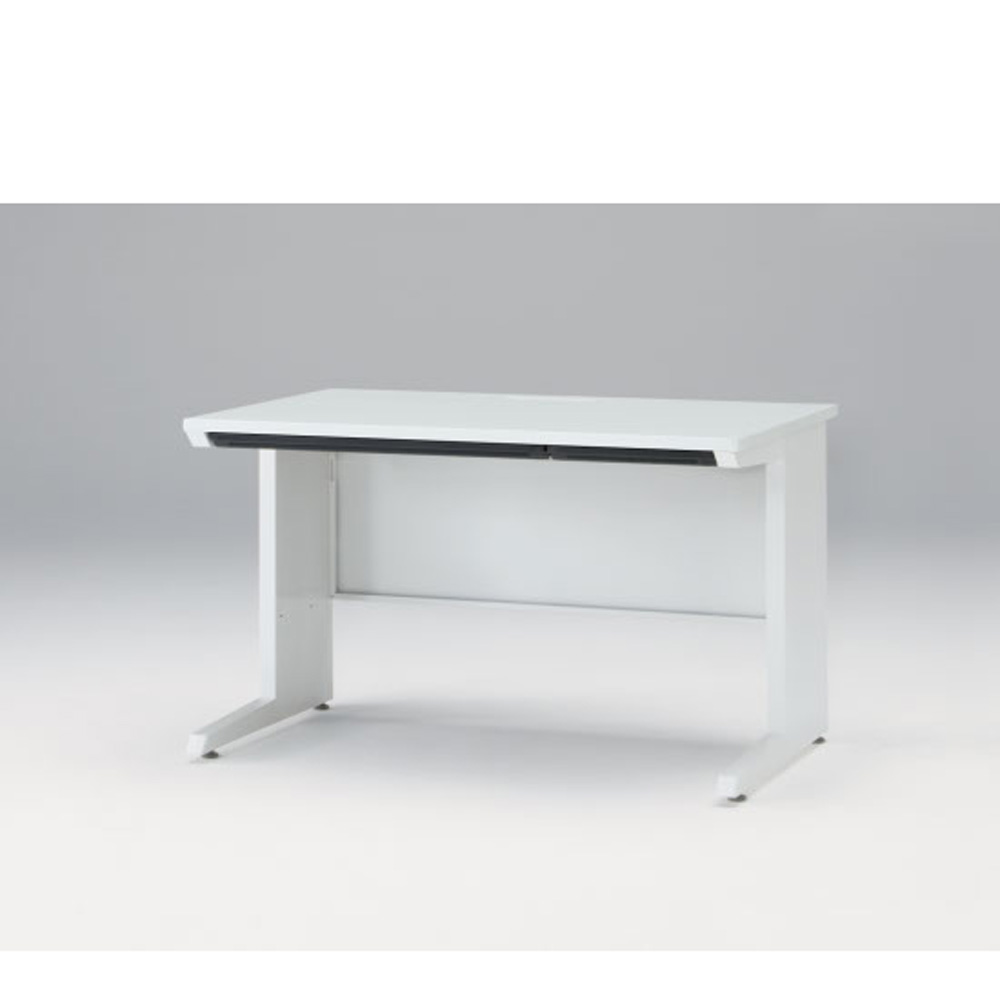 CZRデスク Type S 平机 CZR-128HAS-9W9  浅型センター引出し付 L脚  W1200 × D800 [ 本体: ホワイトW・天板: ホワイトW]