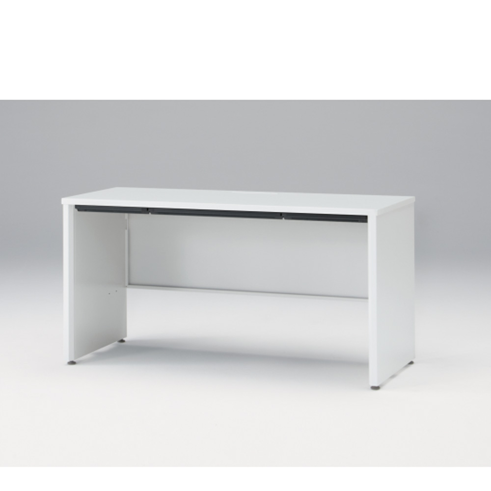 CZRデスク Type S 平机 CZR-146HAPS-9W9  浅型センター引出し付 パネル脚  W1400 × D600 [ 本体: ホワイトW・天板: ホワイトW]