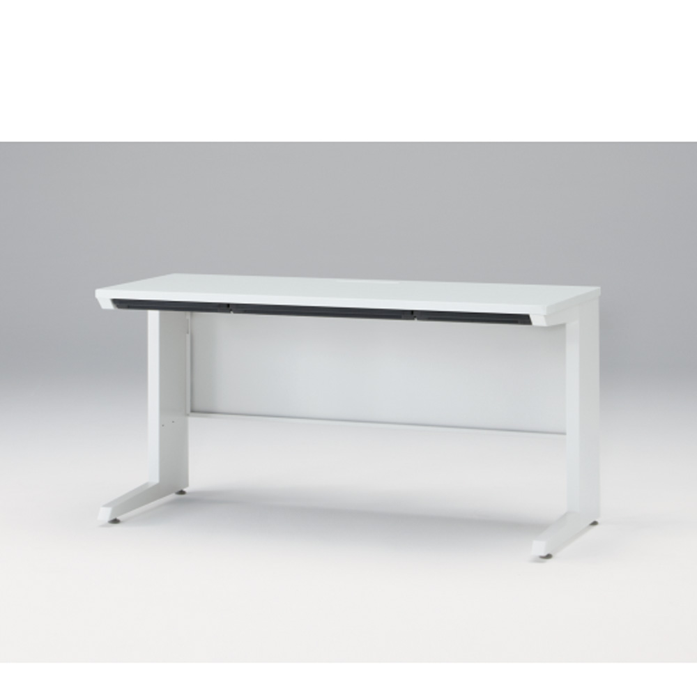 CZRデスク Type S 平机 CZR-146HAS-9W9  浅型センター引出し付 L脚  W1400 × D600 [ 本体: ホワイトW・天板: ホワイトW]