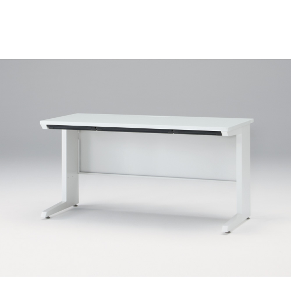 CZRデスク Type S 平机 CZR-147HAS-9W9  浅型センター引出し付 L脚  W1400 × D700 [ 本体: ホワイトW・天板: ホワイトW]