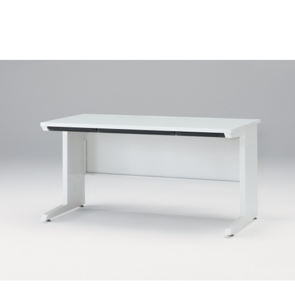 CZRデスク Type S 平机 CZR-148HAS-9W9  浅型センター引出し付 L脚  W1400 × D800 [ 本体: ホワイトW・天板: ホワイトW]