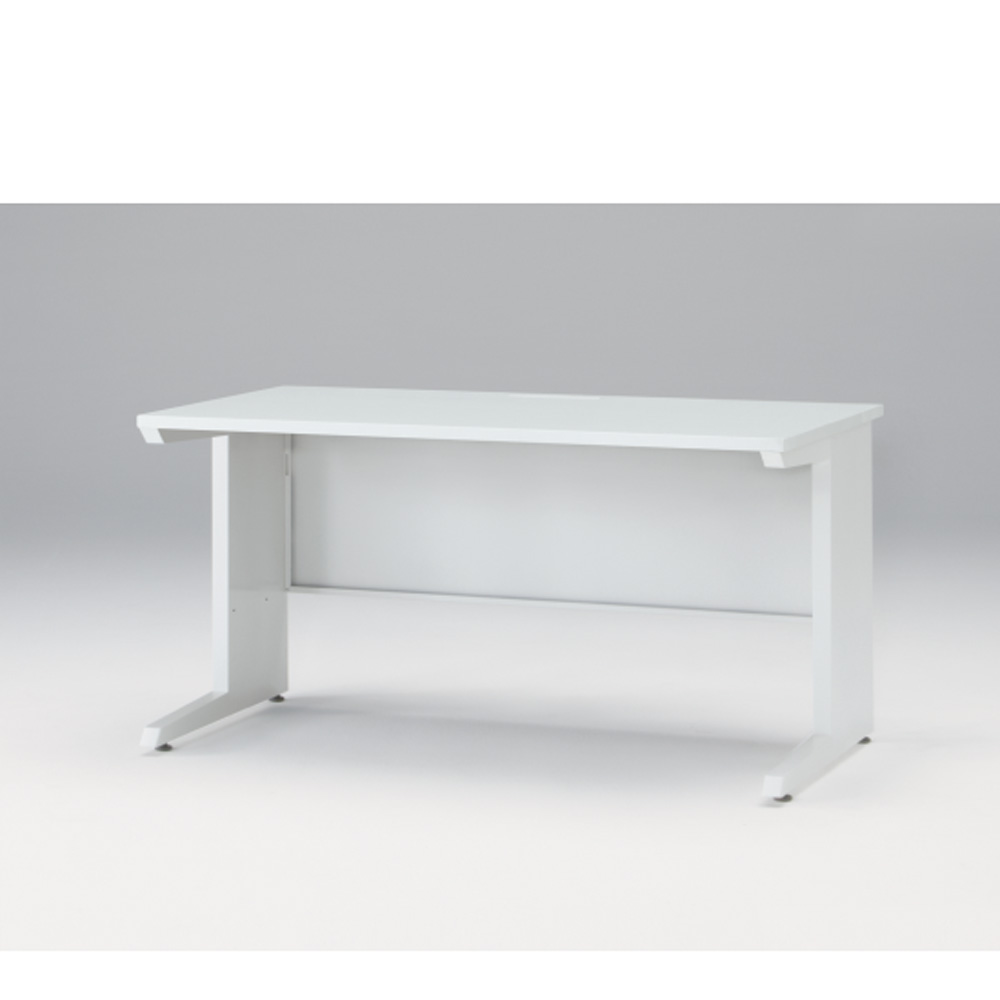 CZRデスク Type S 平机 CZR-148JAS-9W9  センター引出しなし L脚  W1400 × D800 [ 本体: ホワイトW・天板: ホワイトW]