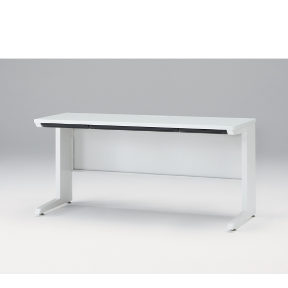 CZRデスク Type S 平机 CZR-156HAS-9W9  浅型センター引出し付 L脚  W1500 × D600 [ 本体: ホワイトW・天板: ホワイトW]