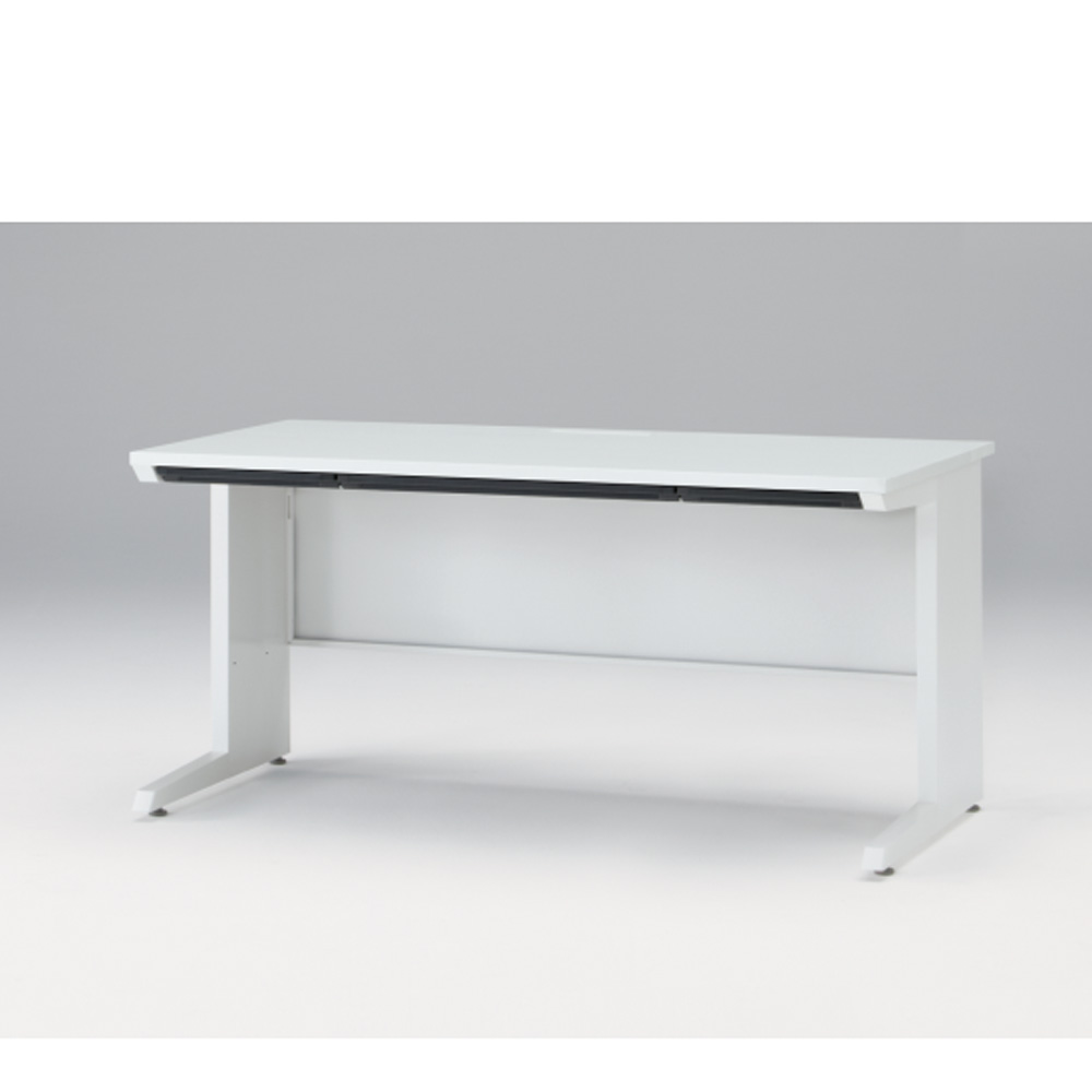 CZRデスク Type S 平机 CZR-158HAS-9W9  浅型センター引出し付 L脚  W1500 × D800 [ 本体: ホワイトW・天板: ホワイトW]