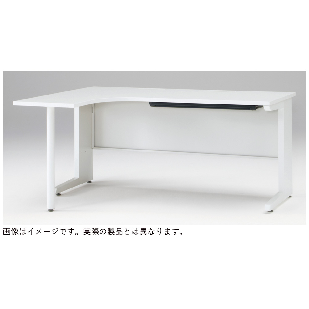 CZRデスク Type S L型オペレーションデスク CZR-1627JS-981  センター引出しなし   W1600 × D1200 [ 本体: ホワイトW・天板: アッシュドオークD]