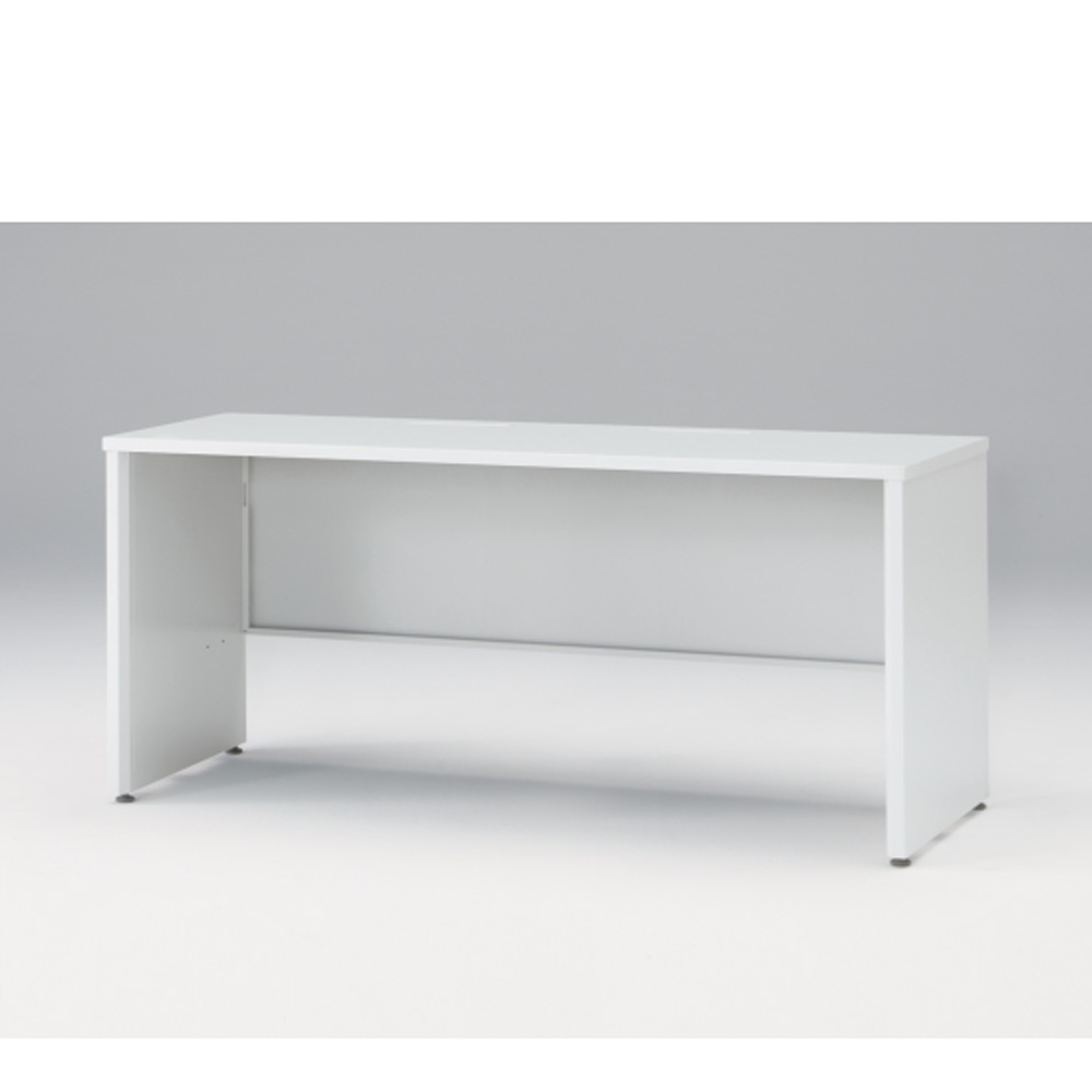 CZRデスク Type S 平机 CZR-166JAPS-9W9  センター引出しなし パネル脚  W1600 × D600 [ 本体: ホワイトW・天板: ホワイトW]