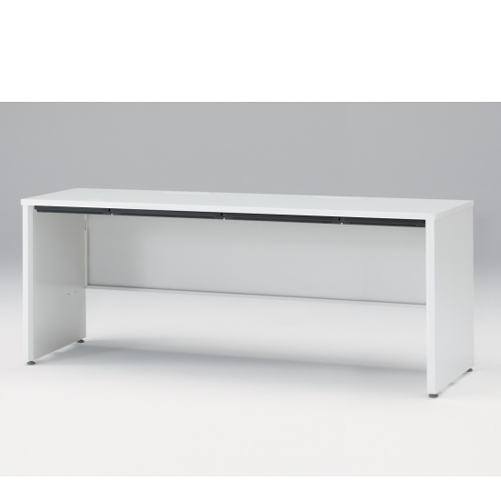 CZRデスク Type S 平机 CZR-186HAPS-9W9  浅型センター引出し付 パネル脚  W1800 × D600 [ 本体: ホワイトW・天板: ホワイトW]